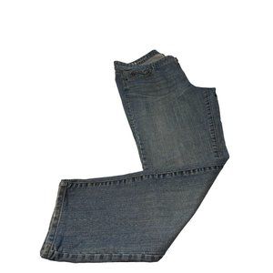 Loft Ann Taylor Mid Rise Modern Slim Jeans Blue Med Wash size 14